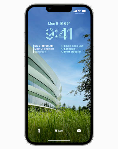 Apple WWDC22 iOS16 Focus Lock Screen Work, Image/Apple