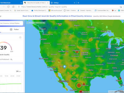Web app, Air Quality Today, Image/BreezoMeter