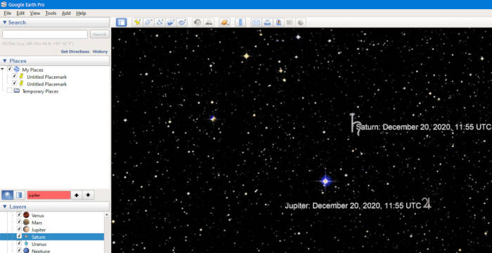 How to Find the Christmas Star 2020 on Google Earth