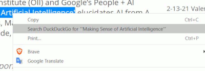 How to Instantly Search on DuckDuckGo from the Context Menu 2 Example Context Menu