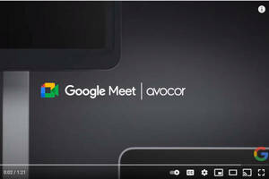 Google Meet Series One Desk 27 and Board 65 Video Conferencing Devices, Image/YouTube/Google