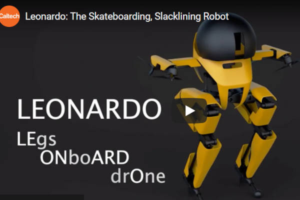 Meet Leonardo, Caltech's Bipedal Flying Robot, Image/Youtube/Caltech